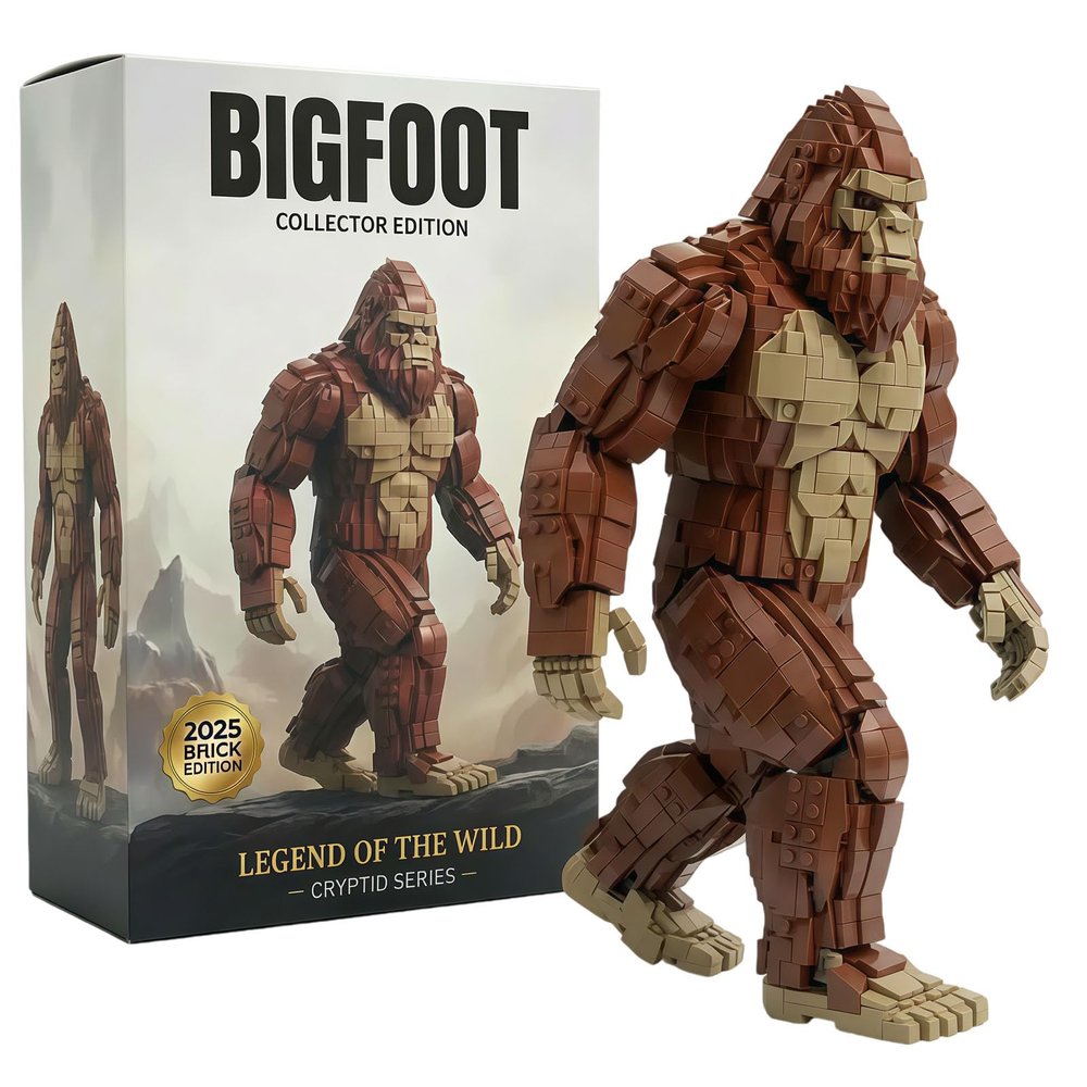 Bigfoot Legend of The Wild Collector Brick Edition  Bigfoot Building Set for Builders, Cryptid Series Display Model, Large Sasquatch Figure for Collectors and Dcor (B1)