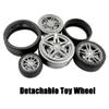 12PCS Toy Wheel RC Car Rubber Tire Wheel with Round Rod Shaft Axles for RC Car Truck Robot Boat Helicopter DIY Model Toy Building Project (2.5x28mm) view 4
