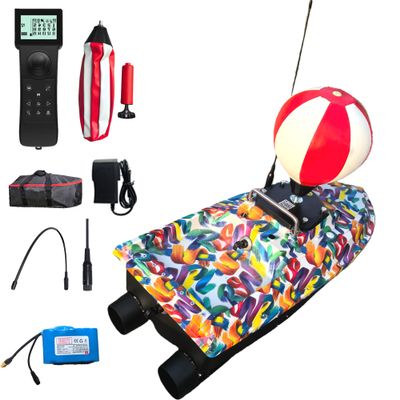 SurfCaster Pro 12V Brushless Motor Top Speed Fishing Bait Boat for Surf Fishing with Two Digital Bait Dropper,Anti Flip BallWaterproof Remote