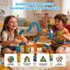 Cube Track Fusion Toy with 2 Trains,2026 New klick Rail Electric Train Set for Kids Ages 4-8 with Gravity-Defying 3D Infinity Track, Build Your Own Trackfusion Train System & Gravity Tracks view 3