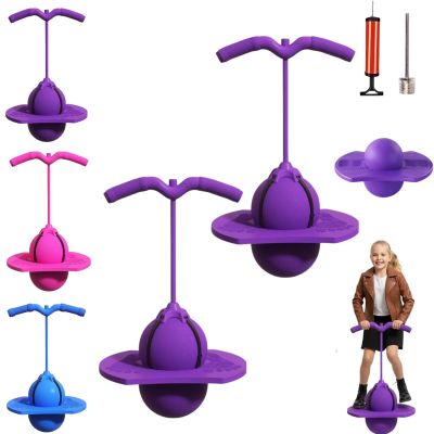 Balance Jumping Ball Childrens, Indoor Bouncing Board For Kids, Bouncing Ball With Handle, Beginner Bouncing Sticks With Non-Slip Footpads, Bouncing Ball Safe And Fun Stick For Kids And Adults (2 Sets-E)