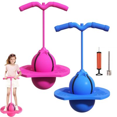 Balance Jumping Ball, Crazy Jumper Jump Ball for Kids & Adults -Balance Board with Handle, Indoor & Outdoor Fun, Perfect for Balance, Coordination, And Fitness (2Colors-B)