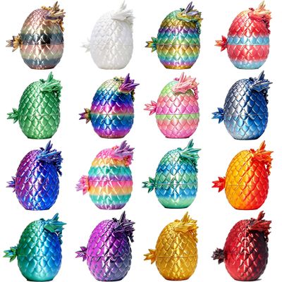 16PCS 3D Printed Dragon Eggs with Articulated Dragon Inside, Mini Crystal Dragon Egg Collectibles Toys, Desktop Decor & Fidget Figures, Easter Basket Stuffers, Christmas & Party Gifts for Kids, Adults