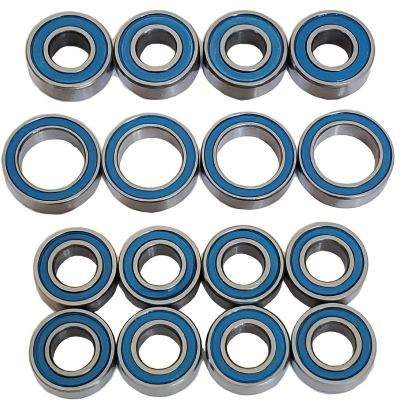 RC Car Parts Compatible with Tamiya for TT-02 for TT02 1/10 RC Car Upgrade Parts Accessories 16pcs Rubber Sealed Ball Bearings Kit