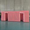 23.6x11.8x6.6ft Fuzzy Candy Canes Inflatable Christmas Maze Haunted Maze with Blower view 1