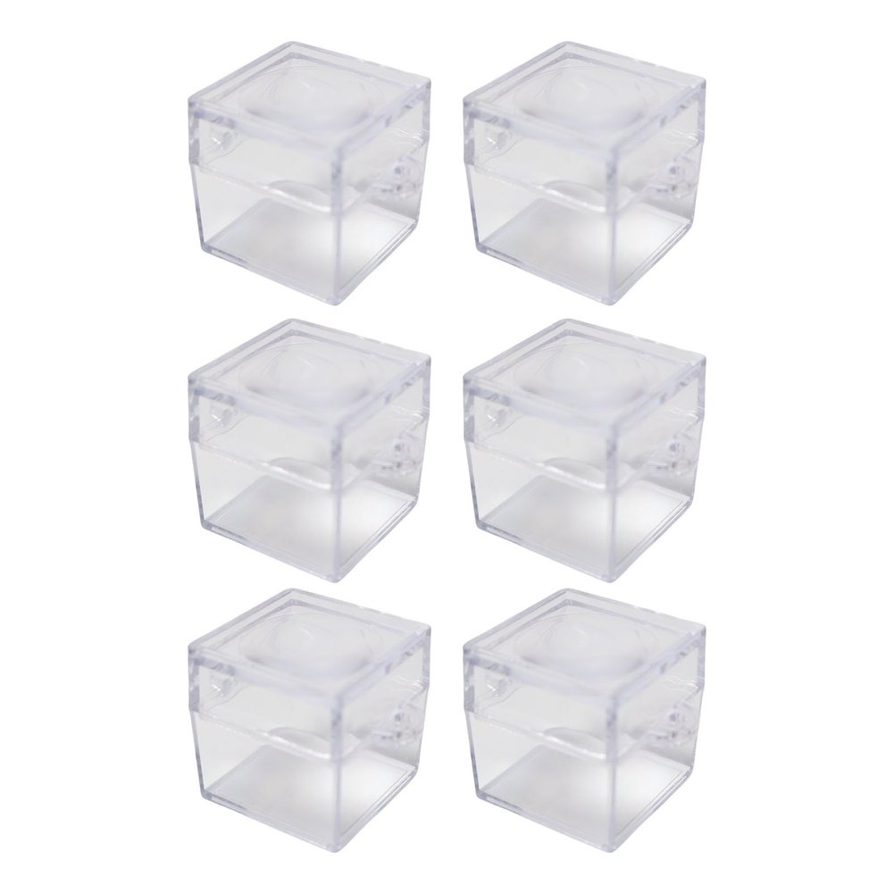 6PCS Small Square Observation Boxes with Magnifier for Outdoor Exploration Safe Viewer Container Study Container for Science