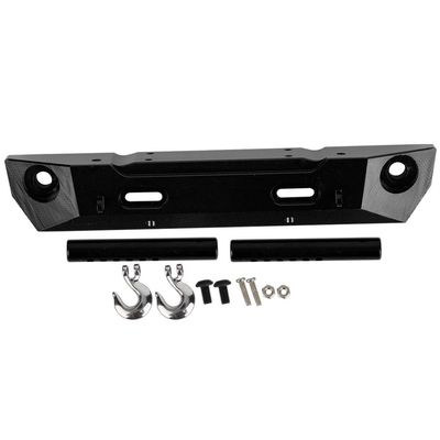 Aluminium Alloy RC Rear Bumper, Replacement Accessories for RGT 136100 1/10 RC Crawler, Durable Upgrade Part with Shock Tower Protection, Lightweight Aluminum Bumper for ECX and FT (Black 680025BL)