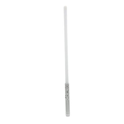 Qudinip LED Flash Toy Sword, Aluminum Alloy Light Up Sword with Sound Effects and 7 Color Changing Lights, for Kids Parent Child Interaction and Team Play (Silver)