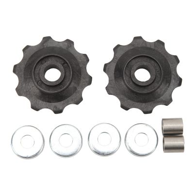 6mm Wheel Pulley Conversion Kit, Steel Replacement for Suntour Derailleurs, Professional Scratch Pulley Kit with Guide Wheels and Covers, Durable ABS and Steel Constructi