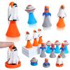 Zaleny Space Jumping Poppers, Rocket Spring Launchers, Kids, Spatial Awareness, Plastic, Space-Themed, 12 Pieces view 1
