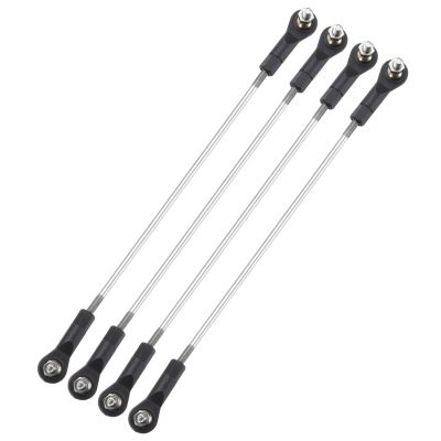 MECCANIXITY 4Pcs Adjustable Turnbuckles Camber Link, 164-174mm Turnbuckle Rod Steering Servo Linkage with M3 Ball Head Rod Ends for RC Car Replace Parts
