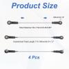 MECCANIXITY 4Pcs Adjustable Turnbuckles Camber Link, 164-174mm Turnbuckle Rod Steering Servo Linkage with M3 Ball Head Rod Ends for RC Car Replace Parts view 2