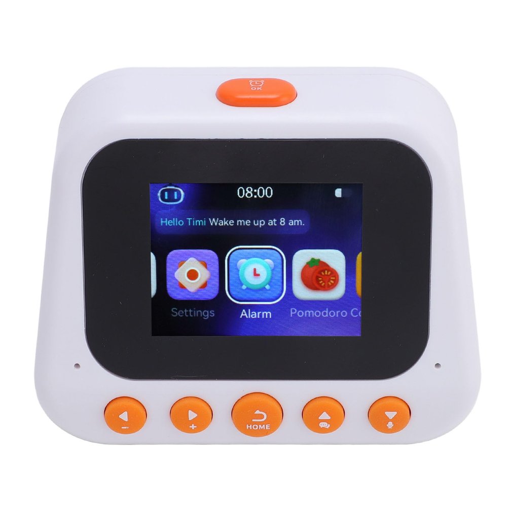 Eujgoov AI Intelligent Time Clock Voice Multifunctional Device Learning Robot and Reminder Type C Charging for Children Education