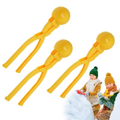 3PCS Snow Ball Maker Clip, Funny Large Round Snowball Maker, Ergonomic Thicken Snow Ball Mold, Sturdy Winters Toys, Snows Play Accessories, for Kids, Adults, Outdoor, Winter