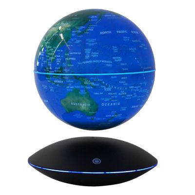 6" Magnetic Levitation Floating Globe with 7 Color LED Lights, Rotating Anti-Gravity World Map for Home & Office Decor, Educational Gift and Cool Tech Gadget for Kids Adults