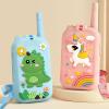 Walkie Talkie for Kids with Video: 2 Pack Rechargeable Toddler Toys with HD Camera & Voice Changer, Long Range Gift Toys for Boy & Girl Age 3-8 for Outdoor Play, Camping (Dinosaur Blue/Unicorn Pink) view 1