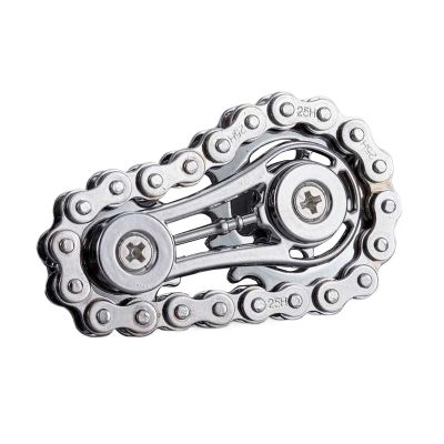 Bike Chain Fidget Toys, Funny Metal Bike Chain Sensory Toy, Novelty Bikes Chains Spinners Fidget Toys for Kids Adults, Stress Relief Finger Bikes Chains Sensory Toy, for Women & Men