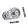 Bike Chain Fidget Toys, Funny Metal Bike Chain Sensory Toy, Novelty Bikes Chains Spinners Fidget Toys for Kids Adults, Stress Relief Finger Bikes Chains Sensory Toy, for Women & Men view 2
