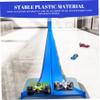 Flexible Race Track for Kids 15ft Portable Roll up Flex Track Race Cars with Suction Cups & Dual Orbits DIY Play Fun for Boys Girls Indoor Outdoor, Red view 4