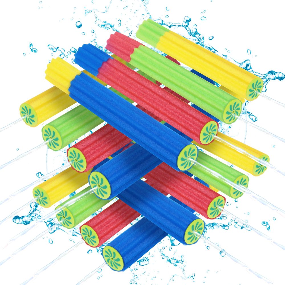16 Pcs Water Squirter for Kids, Water Blaster Soaker Guns Foam Water Guns Pool Toys Outdoor Beach Swimming Pool Summer Water Fighting Toys for Adult Toddlers Kids