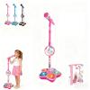 Kids Microphone with Stand - 2026 New Karaoke Machine for Budding Singers, Built-in Music & Echo, 6 Colorful Lights, Adjustable Stand for Girls Boys Birthday Gift (Pink) view 1
