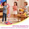 Kids Microphone with Stand - 2026 New Karaoke Machine for Budding Singers, Built-in Music & Echo, 6 Colorful Lights, Adjustable Stand for Girls Boys Birthday Gift (Pink) view 2