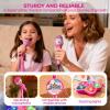 Kids Microphone with Stand - 2026 New Karaoke Machine for Budding Singers, Built-in Music & Echo, 6 Colorful Lights, Adjustable Stand for Girls Boys Birthday Gift (Pink) view 4