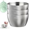 Greentainer 3 Pack Stainless Steel Baby Bowls, Unbreakable Toddler Bowl with Removable Non-Slip Silicone Suction, Double Wall Insulated Kids Metal Bowls for Cereal & Snack, Dishwasher Safe view 1
