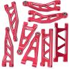 Aluminum Alloy Front & Rear Suspension Arms Set for Arrma 1/14 Typhon Grom 1/18 Granite Grom Upgrade(Red) view 1