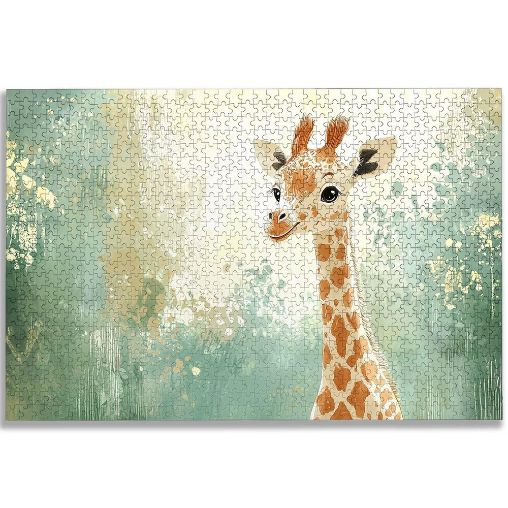 Wooden Puzzles for Adults 1500 Pieces, Animal Jigsaw Puzzle 1500 Pieces, Giraffe Puzzles for Adults, Impossible Challenging Puzzle for Family/Friends, Perfect for Game Nights, Home Decor, Gifts, -2789