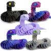 5pcs 18inch 3D Printed Snake Toy,Flexible Articulated 3D Printed Animal Fidget ADHD Snakes Toy,Kids Adults Collectors Desk Decor Toys (STL2-Silvery/Black/Purple/Blue-Violet/RedBlueGreen) view 1