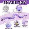 5pcs 18inch 3D Printed Snake Toy,Flexible Articulated 3D Printed Animal Fidget ADHD Snakes Toy,Kids Adults Collectors Desk Decor Toys (STL2-Silvery/Black/Purple/Blue-Violet/RedBlueGreen) view 3