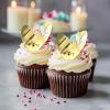 15 PCS Valentine's Day Cake Toppers,Pink Gold My Queen Acrylic Cupcake Toppers,Valentine's Day Side Cake Decorations,Anniversary Wedding Valentine's Day Decorations Party Supplies view 3