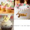 15 PCS Valentine's Day Cake Toppers,Pink Gold My Queen Acrylic Cupcake Toppers,Valentine's Day Side Cake Decorations,Anniversary Wedding Valentine's Day Decorations Party Supplies view 4