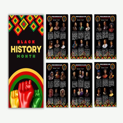 African American (Black) History Month Trivia, Flashcards, Posters & Banner Educational Bundle | Subjects: Arts & Culture, Sports, STEM, Activism & More (Standard)