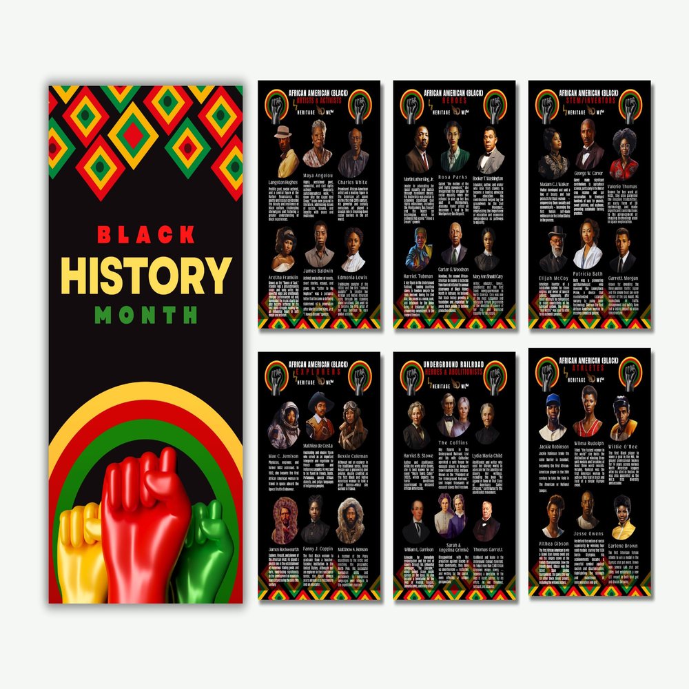 African American (Black) History Month Trivia, Flashcards, Posters & Banner Educational Bundle | Subjects: Arts & Culture, Sports, STEM, Activism & More (Standard)