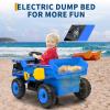 12V Ride on Dump Truck for Kids Ride on Car Toy with Remote Control Toddler Electric Construction Vehicles with Electric Dump Bed, Shovel, LED Lights, Music view 2