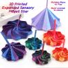 3D Printed Expanded Sensory Fidget Star with Handle, Dual Motion 3D Star Fidget Toy for Adults, Expanding Spiral Desk Fidget Toys for Stress Relief (Sliver,6.9Inch) view 3