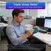 3D Printed Expanded Sensory Fidget Star,Transformable Stress Relief Finger Toy with Detachable Handle,for Office desks as a Stress-Relief Gifts,ADHD & Stress Relief (red-Blue) view 4