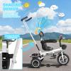 6-in-1 Children Tricycle for 3-6 Years Old, Adjustable Push Handle Bike with Removable Canopy & Storage Basket, 75kg Capacity Convertible Kid Trike with Music Headlight (Blue) view 4