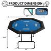 GarveeLife Octagon Poker Table with 8 Cup Holders, Casino Leisure Table for 8 Players, Blackjack Gaming Table with Water-Resistant Cushioned Rail view 2