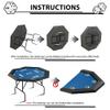 GarveeLife Octagon Poker Table with 8 Cup Holders, Casino Leisure Table for 8 Players, Blackjack Gaming Table with Water-Resistant Cushioned Rail view 4