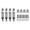 4Pcs RC Shock Absorbers, 64mm Aluminum Alloy Shock Absorber Oil Damper Adjustable Remote Control with Shock Mount Silver view 1