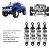 4Pcs RC Shock Absorbers, 64mm Aluminum Alloy Shock Absorber Oil Damper Adjustable Remote Control with Shock Mount Silver view 3