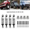 4Pcs RC Shock Absorbers, 64mm Aluminum Alloy Shock Absorber Oil Damper Adjustable Remote Control with Shock Mount Silver view 4