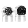 1.9 Beadlock Wheel Rim,WONFAST 4PCS Deep Dish Aluminum Negative Offset-10mm Wheel Rim Hub for 1/10 RC Crawler Car for Axial SCX10 TRX4 TRX6 VS4-10 Gen8 MST Upgrade Parts (20Holes-Black) view 2
