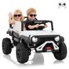24V 2 Seater Ride on Car with Remote Control, 4WD Electric Toy Car for Big Kids, Bluetooth, LED Lights & Spring Suspension, White view 1