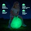 PlayZap Glow in The Dark Hopper Ball for Kids 3-8, Night Light Bouncy Ball with Handle, 18 Inch Inflatable Hippity Hop Jumping Hopping Toys Girls Boys Gifts for Indoor Outdoor view 4