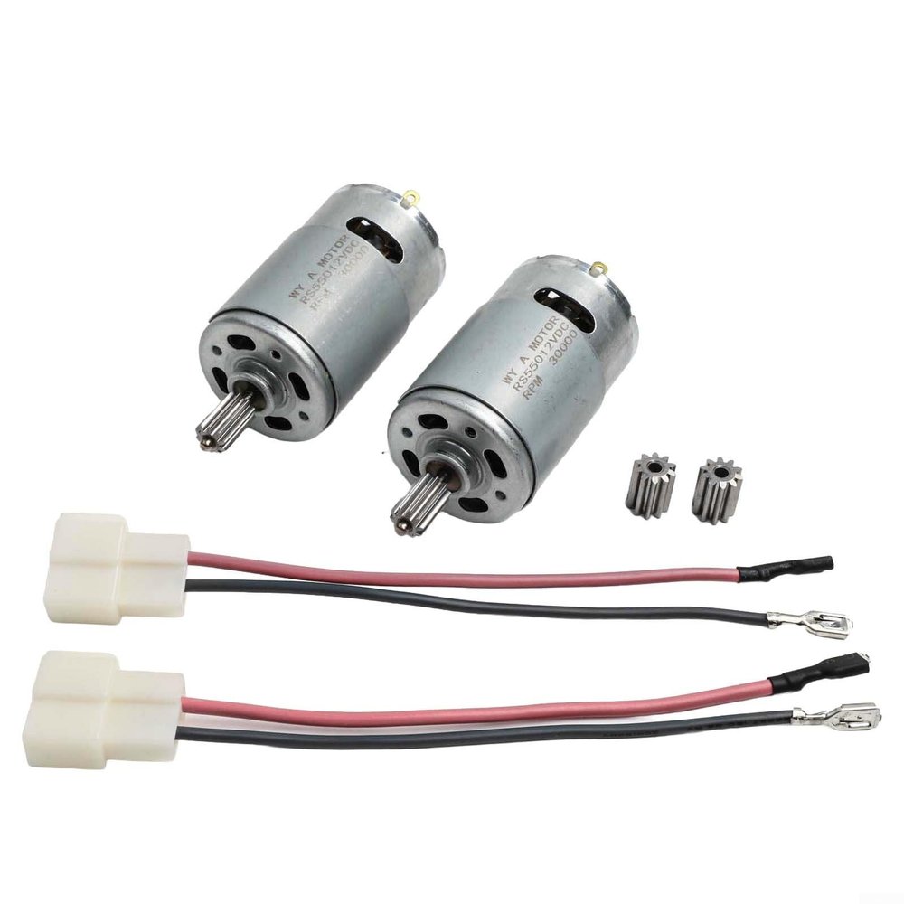 12V High-Speed Motor 30000 RPM Replacement for RS550 Fisher Price Ride-On Cars, Dual Pack Copper Wire Drive Motor Set for Kids Electric Car