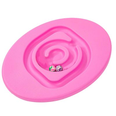Xiuganpo Rocking Snail Seesaw Balance Board with 2 Elastic Balls, Sensory Training Rocking Board, Attractive Coordination & Balance Training Equipment, Indoor Outdoor Activity (Pink)